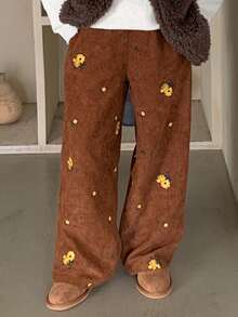 DAZY Tween Girls' Casual Pants, Autumn - Brown - View 3