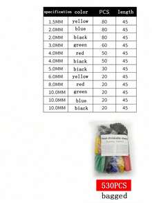 127/140/164/280/328/530/560/800件装 黑红双色2:1热缩管套装，适用于各种管道、电缆网、线缆管理和绝缘保护 - 彩色 - 查看 13