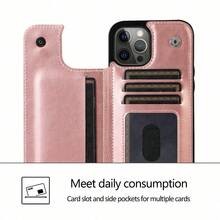 1件装奢华耐用真皮钱包式手机壳，兼容 16e 16 15 14 13 12 11 Pro Max SE X XR XS Max 8 7 6 6S Plus，兼容Galaxy S25 S24 S23 S22 S21 S20 Ultra A13 A14 A15 A35 A53 A54 A55 S23 FE S24 FE，带支架和信用卡槽，防震防水防摔防刮。 - 彩色 - 查看 4