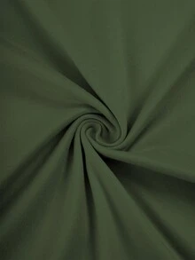 SHEIN LUNE Women's Christmas Tree Print Short Sleeve T-Shirt Graphic Tees Women Tops - Army Green - View 3