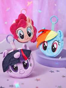 My Little Pony X SHEIN 1Pc Cute Cartoon Change Bag, Three-Dimensional Shape, Can Hold Coins, Cards, Keys And Other Supplies, Can Be Hung On The Bag Twilight Sparkle/Rainbow Dash/Pinkie Pie,Gift Ideas - Multicolor - View 1