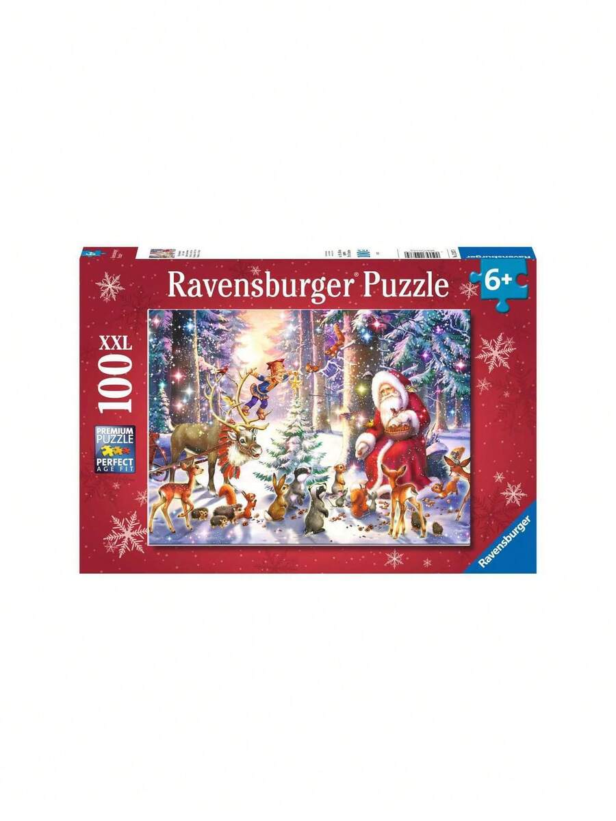 Ravensburger Christmas In The Forest 100 Piece Jigsaw Puzzle Age 6 Years+ 12937 - Multicolor - View 1