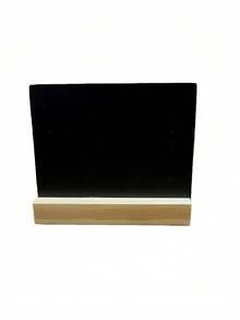 SHEIN 1/5/10pcs-迷你黑板标牌带支架，带支架座位卡，用于桌面装饰的小黑板，婚礼，生日派对，桌号，食品标签，留言板标志和活动装饰，餐厅食品展示，留言板，小型企业，婚礼，宴会，咖啡店，开放式酒吧标志带支架情人节装饰黑板装饰家庭聚会酒店酒吧书写板双面黑板留言板圣诞节 - 黑色 - 查看 12