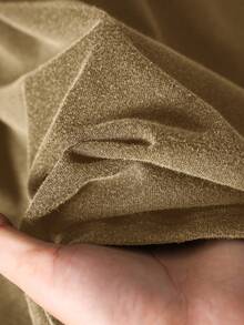 CosyJoli 大码休闲圆领A字酸洗连衣裙 - 棕色 - 查看 6