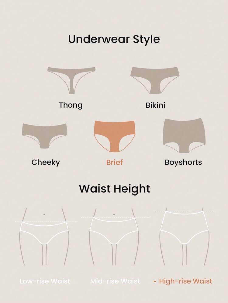 Paquete de 3 bragas básicas de algodón suave y transpirable de cintura alta para mujer - Negro