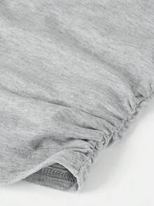 Girlism 2 件套青少年女童字母印花 T 恤和裤子，休闲日常时尚装扮，青少年两件套裤子套装，女童罗纹套装，女童裤子和上衣，喇叭裤套装，儿童女童阔腿裤套装 - 淺灰色 - 查看 3