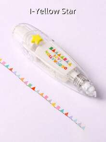 1 pezzo Nastro correttore meccanico casuale e carino stile Kawaii, ottimo per decorare diari e forniture scolastiche