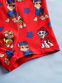 SHEIN | PAW Patrol Young Boy Comfortable Cute Cartoon Dog Print Undershirt Tank Top And Boxer Briefs Set
