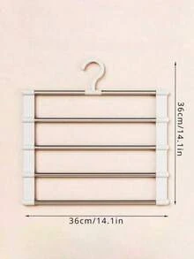 多层裤架 - 节省空间，防滑衣柜收纳架，适用于围巾、牛仔裤、裤子，多层搁板，坚固设计（本产品需自行组装，安装简便，操作方便），春季，简约，夏季上衣 - 彩色 - 查看 12