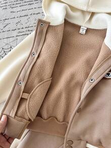 LMoss Kids LMoss 2pcs Young Boy Knit Contrast Color Casual Jacket And Pants Set, Long Sleeve Tops, Hoodies, Winter Clothes, Fall, Boys Outfit Sets, Cozy Fall & Winter Styles, Autumn And Winter Clothes, Hoodies