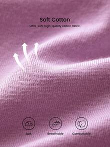 LUVLETTE Plus 3-Pack Cotton High Waist Briefs Women Underwear Panties Set--Black - Multicolor - View 5