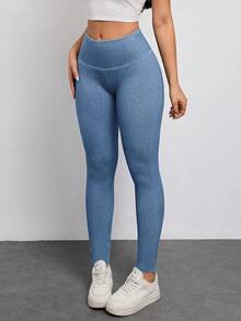 Flexra Quần Jeans Skinny Co Giãn Định Hình Cơ Thể Cạp Cao Thời Trang Thường Ngày Cho Nữ - Rửa nhẹ - Xem 6