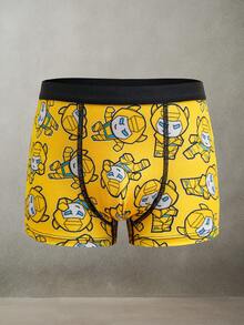 Transformers X SHEIN 男童舒适、柔软、可爱卡通机器人印花平角内裤 - 彩色 - 查看 3