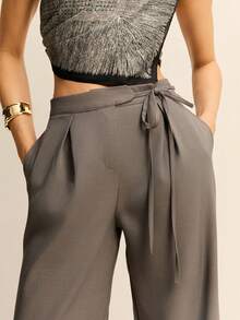 Women Jeans - 灰色 - 查看 1