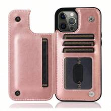 1件装奢华耐用真皮钱包式手机壳，兼容 16e 16 15 14 13 12 11 Pro Max SE X XR XS Max 8 7 6 6S Plus，兼容Galaxy S25 S24 S23 S22 S21 S20 Ultra A13 A14 A15 A35 A53 A54 A55 S23 FE S24 FE，带支架和信用卡槽，防震防水防摔防刮。 - 彩色 - 查看 9