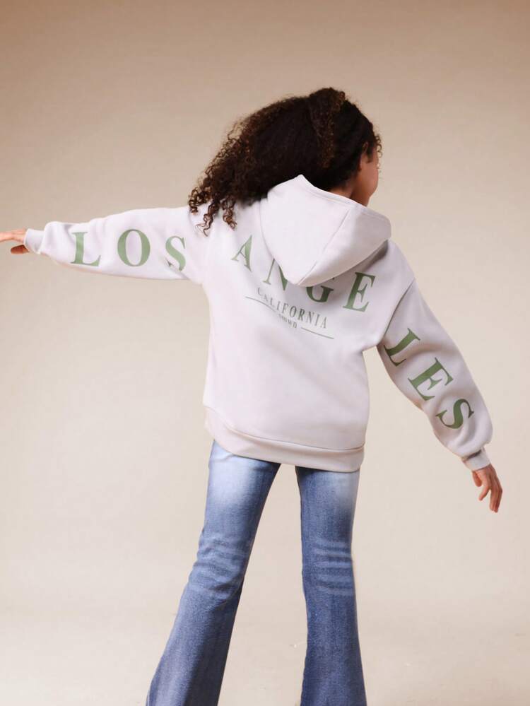 Oversized Hoodie With California Print