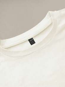 Resyla 两件套：女士印花圆领短袖上衣和条纹印花抽绳腰长裤 - 白色 - 查看 3