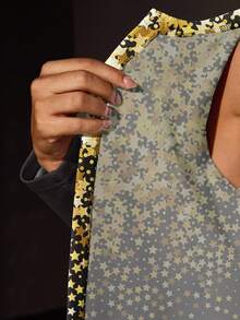 Shutterstock Glamance 渐变亮片休闲简约女式外套，适合冬季派对上衣、外套、新年夹克 - 彩色 - 查看 4