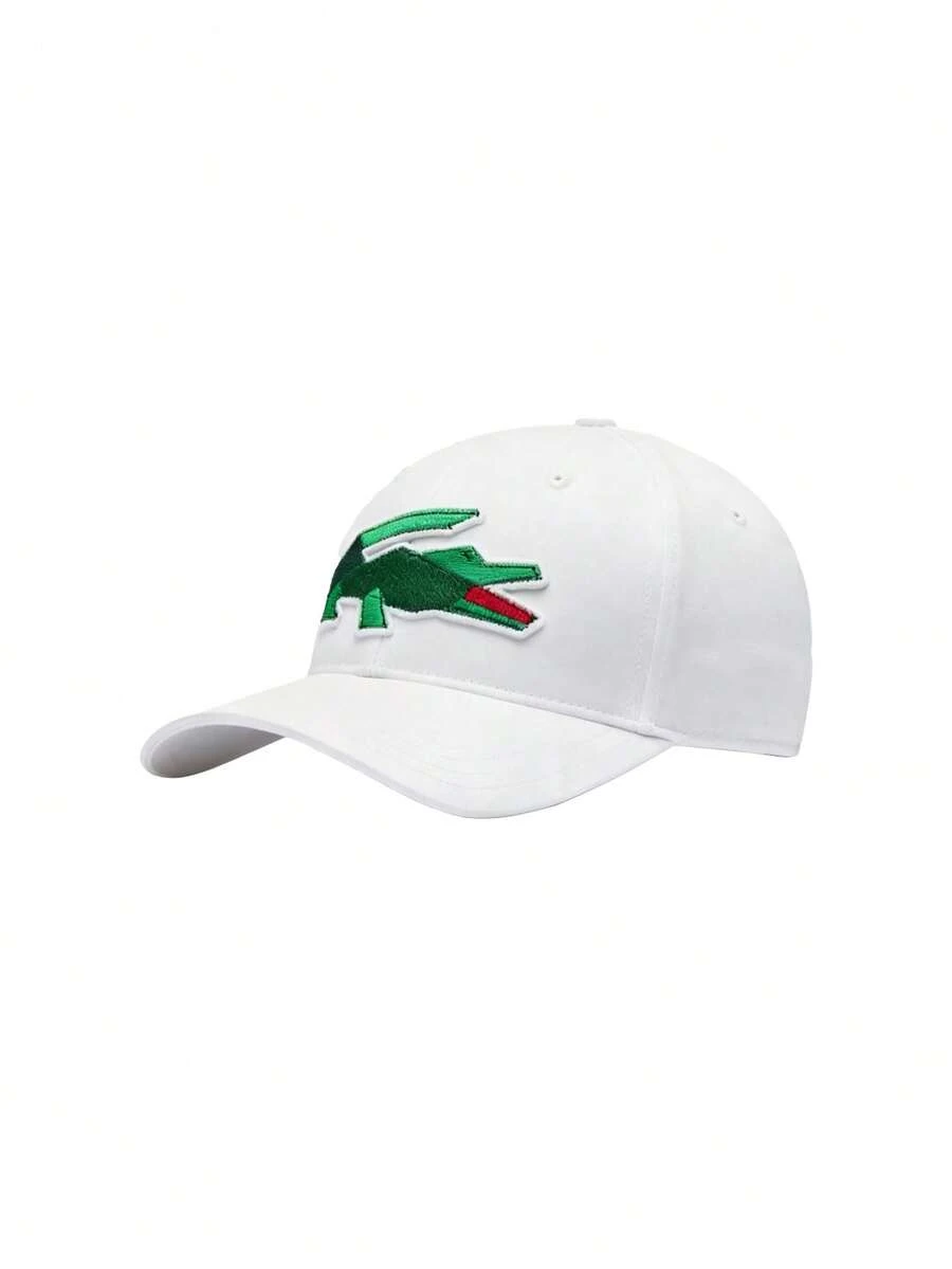 Lacoste Crocodile Graphic Baseball Cap White - Farine - View 1