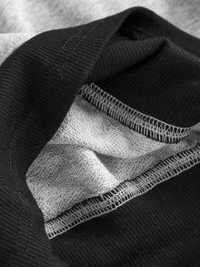 Girlism Tween Girls Asymmetrical Neck Grey 2 In 1 Sweatshirt In Fall/Winter - Dark Grey - View 5