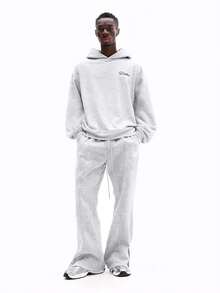 Áo hoodie nam SUMWON màu xám tro, kiểu dáng chui đầu, có túi giữa và mũ có dây rút, thích hợp mặc thường ngày. - Xám - Xem 3