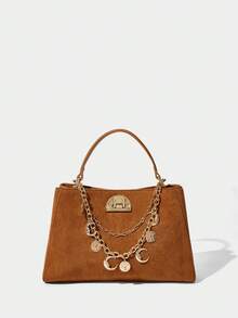 SHECARRY BOLSO DE MANO GRANDE DE MUJER DE MODA CASUAL PREVIAMENTE USADO - Marrón - Ver 2