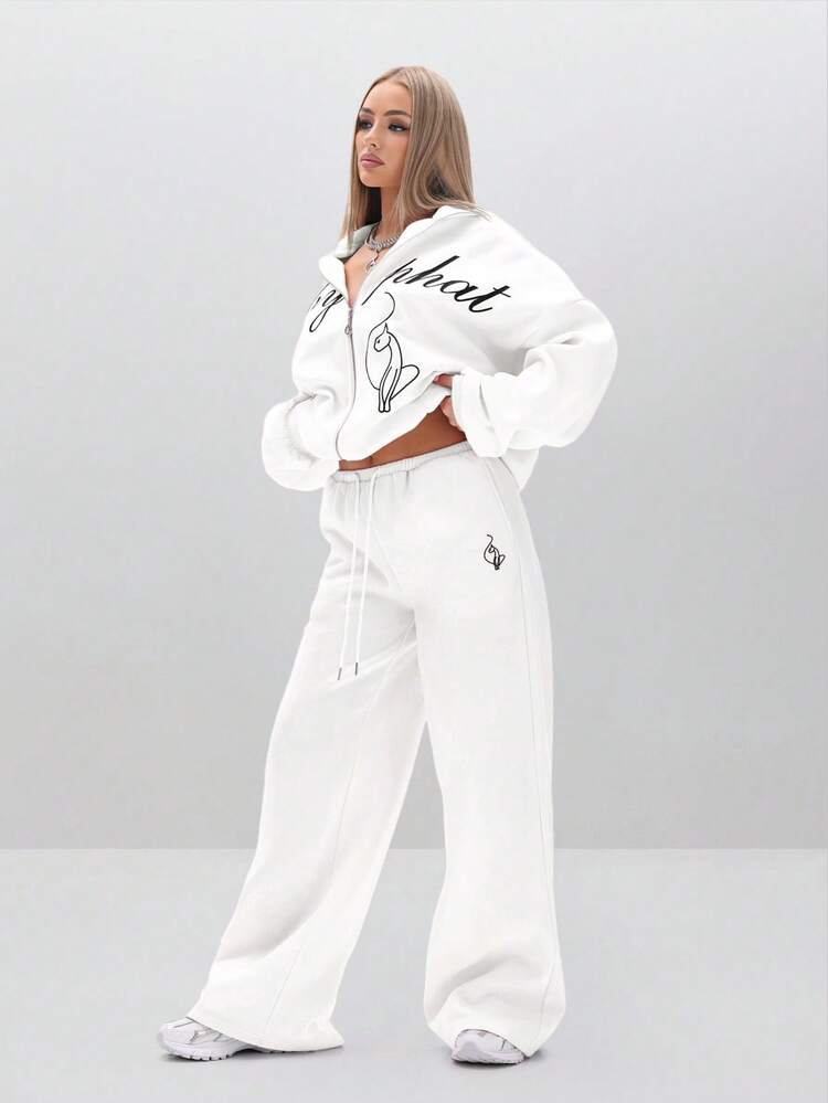 BABYPHAT Relaxed Baggy Sweatpants With Drawstring Waist Comfortable Loungewear Pants For Casual Everyday Wear