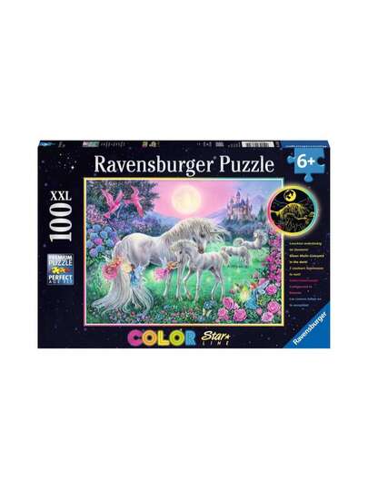 Ravensburger Unicorns In The Moonlight 100 Piece Jigsaw Puzzle Age 6 Years+ 13670