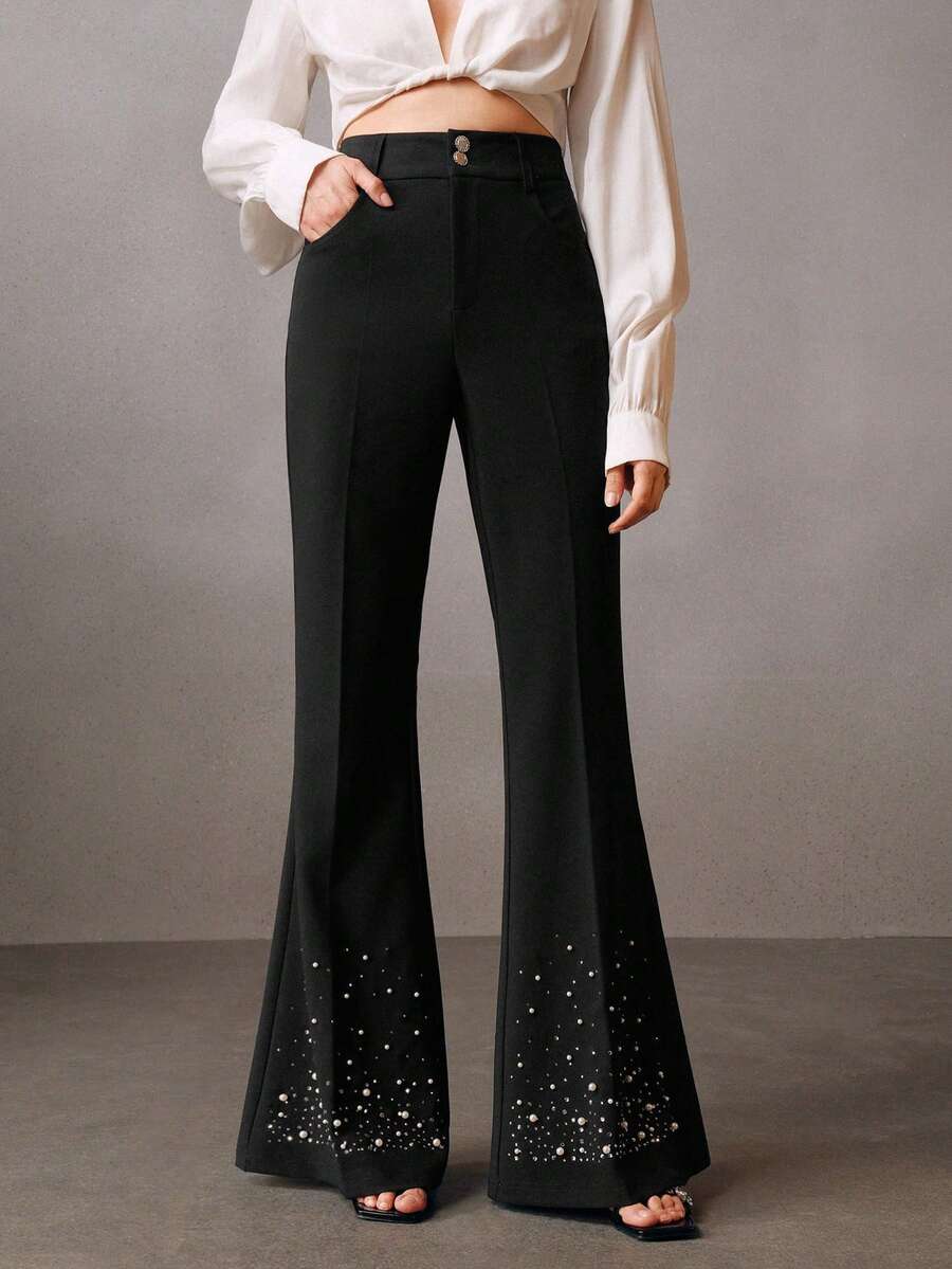 Anewsta Elegant & Chic New Autumn/Winter Computer-Embroidered Pearl ...