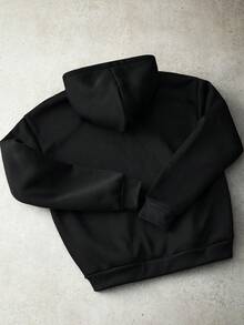 PAVTROS 男士时尚街头风刺绣图案连帽衫，做工精良，品质上乘。适合日常穿着、外出、上学、聚会、音乐节等场合。可作为送给男友、朋友、丈夫的礼物，也适合参加狂欢节活动。街头哥特风连帽衫，内衬保暖。 - 黑色 - 查看 4