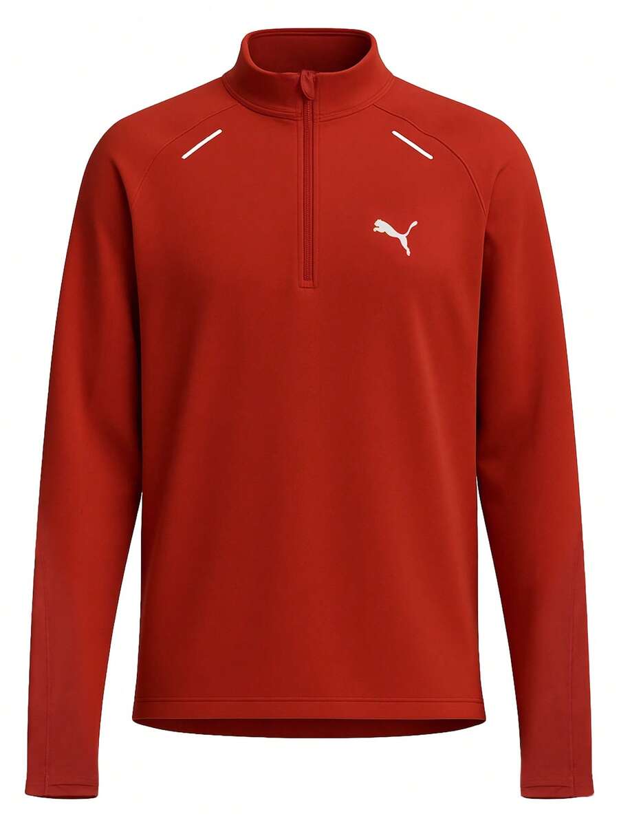 Puma Run Cloudspun Men 1/4 Zip Longsleeve Top Red - Red - View 1