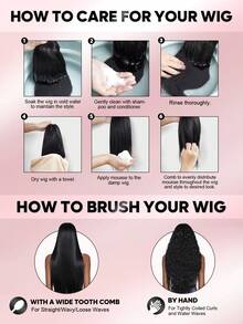 All Ready Wig 棕褐色混色 13x4 蕾丝前额假发，预处理蕾丝前额蓬松波浪卷发，100% 真人发假发，带隐形抽绳，修饰脸型，层次分明，易于佩戴，适合所有头围，透明蕾丝可染色，9AM Hair 出品 - S4 - 查看 11