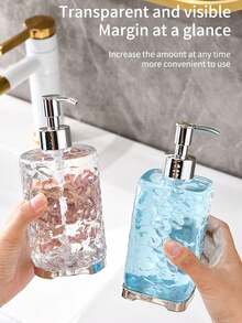 1 pieza Dispensador de botella recargable para jabón líquido/champú/tónico para baño, botella con bomba de presión para gel de ducha y cosméticos, decoración de baño para el hogar, decoración de otoño, de vuelta a la escuela - Multicolor - Ver 11