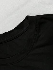 Manfinity Dauomo Men's Casual Spider Print Short Sleeve T-Shirt, Summer - Black - View 3