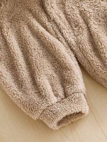 SHEIN 2pcs/Set Young Girl Young Girlrl Reversible Fleece Crew Neck Sweatshirt And Sweatpants, Girls Autumn Casual Wear