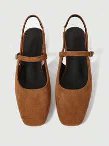 Sleekvia 女士搭扣设计休闲高跟鞋，适合日常穿着 - 黃色 - 查看 2