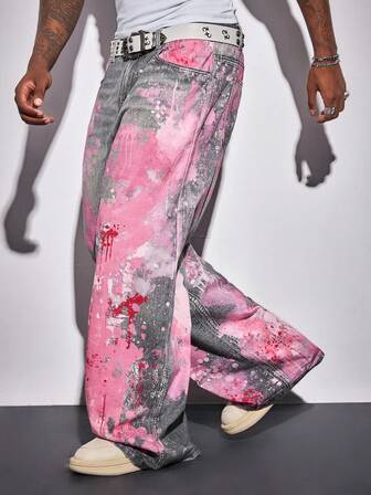 Street Life Jeans rectos de moda casual con corte slim para hombre