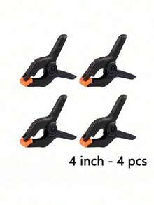 10 个装 4 英寸重型塑料弹簧夹，适用于背景支架、摄影、办公室、DIY 项目、小型重型夹子，适用于工艺品、背景支架、木工、摄影工作室；多用途弹簧夹 - 强力抓握塑料夹，适用于木工、摄影背景和工艺品、男士工具 - 黑色 - 查看 15