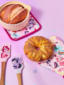 My Little Pony X SHEIN Cute Pony Cartoon Printed Kitchen Insulation Set, Oven Glove/Insulation Mat, Essential For Kitchen Baking, Effective Heat Isolation, Rainbow, Twilight Sparkle/Rainbow Dash/Pinkie Pie/Applejack/Fluttershy/Rarity,Gift Ideas - Multicolor - View 2