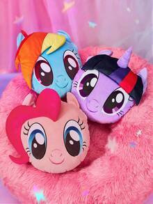 My Little Pony X SHEIN 1个卡通立体抱枕，可用于装饰家居，可放置于沙发、房间、汽车、办公室等处，可爱抱枕，节日礼物之选，图案为暮光闪闪/云宝黛西/碧琪 - 淡紫色 - 查看 2