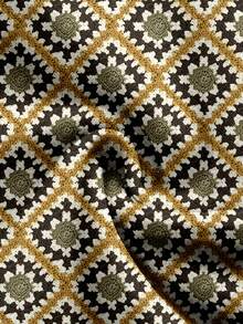 EMERY ROSE 休闲简约几何针织提花印花圆领宽松女式卫衣，适合秋冬季节穿着，黄色波西米亚风 - 彩色 - 查看 6