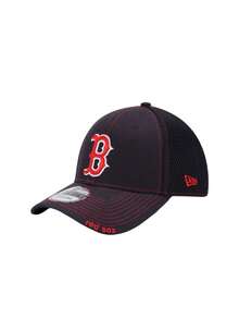 New Era Boston Red Sox 39Thirty Men's Hat Cap Black - Black - View 1