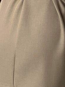 Celisse 女式纯色立领宽松风衣 - 卡其色 - 查看 8