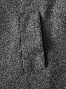 OFFICEAU 男士休闲/商务纯色风衣，秋冬款，Old Money 春夏款 - 深灰色 - 查看 4