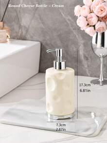 1 pieza Dispensador de botella recargable para jabón líquido/champú/tónico para baño, botella con bomba de presión para gel de ducha y cosméticos, decoración de baño para el hogar, decoración de otoño, de vuelta a la escuela - Multicolor - Ver 13