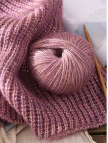 1pc Sparkling Metallic Yarn, Soft Knitting Crochet Thread For Scarves, Sweaters, Bags, Hats, DIY Comfortable Knitted Goods, Crochet Yarn Balls, Handmade Crafts, Knitting Accessories And Sewing Supplies - Multicolor - View 4