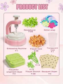 Zazumi Flower Press Kit DIY Bouquet Maker Toy Creative Craft Activity Hands-On Skills Imagination Development Social Interaction Parent Child Bonding Birthday Christmas Gift Ideas For Girls Creative Toys - Multicolor - View 7