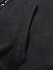 Manfinity EMRG Sudadera con capucha de estilo urbano para hombres, opción de regalo popular para el novio - Negro - Ver 6