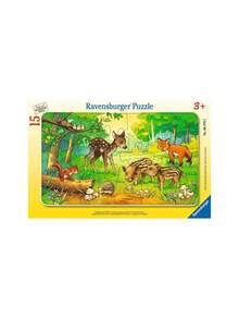 Ravensburger Animal Children Of The Forest 15 Piece Jigsaw Puzzle Age 3 Years+ 6376 - Multicolor - View 1