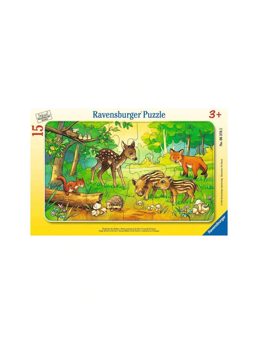 Ravensburger Animal Children Of The Forest 15 Piece Jigsaw Puzzle Age 3 Years+ 6376 - Multicolor - View 1